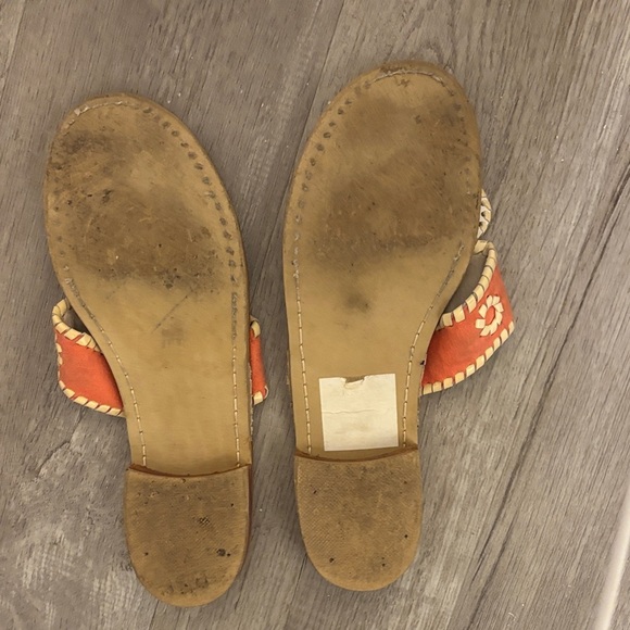 Jack Rogers Orange and Tan Leather Sandals - Picture 3 of 3
